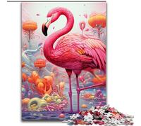 1000Pc Adults Jigsaw Puzzle Art Psychedelic Flamingo Jigsaw for Teenager & Families, Perfect DIY Decor & Brain-Teasing Challenge (size : 26x38cm)