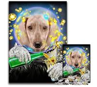 1000Pc Adults Jigsaw Puzzle Astronaut Dachshund Puzzles for Adults DIY Decoration Brain Challenge for Adult Family 1000 PCS(38x26cm)