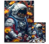 1000Pc Adults Jigsaw Puzzle Astronaut Flower Planet Difficult Puzzles for Adults Challenging DIY Brain Teaser for Teenagers 1000 PCS(38x26cm)
