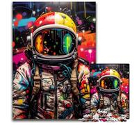 1000Pc Adults Jigsaw Puzzle Astronaut Graffiti Puzzles for Adults for Parents, Lovers, Friends - Age 14+ 26X38CM/10.23x14.96inch