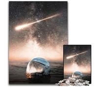 1000Pc Adults Jigsaw Puzzle Astronaut Helmet Reflect Impossible Jigsaw Puzzles for Adults Challenging Brain Teaser for Teenagers Family Game Night Fun 1000 PCS(38x26cm)