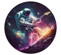 1000Pc Adults Jigsaw Puzzle Astronaut Playing Guitar Cardboard Jigsaw Home Activity for Holidays,Birthdays,and Family Game Nights (Size 67.5x67.5cm)