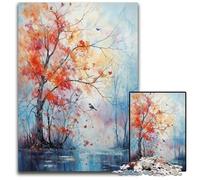 1000Pc Adults Jigsaw Puzzle Autumn Serenity Impossible Jigsaw Puzzles for Adults Challenging Brain Teaser for Teenagers Family Game Night Fun 1000 PCS(75x50cm)
