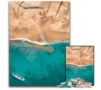 1000Pc Adults Jigsaw Puzzle Beach And Coconut Difficult Puzzles for Adults Challenging DIY Brain Teaser for Teenagers 1000 PCS(75x50cm)