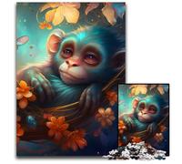 1000Pc Adults Jigsaw Puzzle Beautiful Monkey Puzzles for Adults Educational Toy for Teenagers, Home Office Decor 50x75CM/19.68x29.52inch