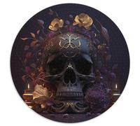 1000Pc Adults Jigsaw Puzzle Beautiful Skull Impossible Jigsaw Puzzles for Adults Brain Teaser,Adult Game,Family Interactive Activity 67.5x67.5 cm