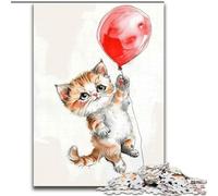 1000Pc Adults Jigsaw Puzzle Beautiful Watercolor Cat Jigsaw Puzzle Made of Wood,for Teenagers, Family Interactive Game, Challenge Gift 1000pcs(50x75cm)