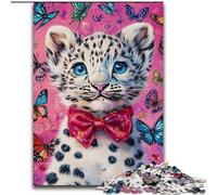 1000Pc Adults Jigsaw Puzzle Black And White Leopard Puzzles for Adults 50X75CM for Home Decor, Ideal Christmas & New Year Gift for Teenagers
