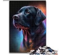 1000Pc Adults Jigsaw Puzzle Black Golden Retriever Puzzle Made of cardboard, Teenager Stress Reduction Cool Unique Gift for Family 1000pcs(26x38cm)