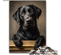 1000Pc Adults Jigsaw Puzzle Black Labrador 1000Pc Adults Jigsaw Puzzle Educational & Fun Indoor Game for Home Decor 26X38CM