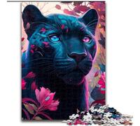 1000Pc Adults Jigsaw Puzzle Black Leopard 1000 Pieces Puzzle Gifts Home Decor & Interactive Family Game, (Size 26x38cm)