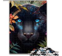 1000Pc Adults Jigsaw Puzzle Black Leopard Impossible Jigsaw Puzzles for Adults size 50x75cm Challenging Brain Teaser for Teenagers, Family Fun Interactive Game