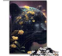 1000Pc Adults Jigsaw Puzzle Black Leopard Jigsaw Puzzles for Adults 1000 Piece for Teenagers Educational Games Gifts (Szie 26x38 cm)