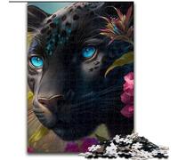 1000Pc Adults Jigsaw Puzzle Black Leopard Jigsaw Puzzles size : 50x75cm for Teenager & Families, Perfect DIY Decor & Brain-Teasing Challenge