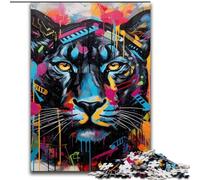 1000Pc Adults Jigsaw Puzzle Black Leopard Puzzles 1000Pieces for Adults Family Game Night, Home Decor & Brain Training Gift (Size 50x75 cm)