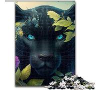 1000Pc Adults Jigsaw Puzzle Black Leopard Puzzles for Adults size 26x38cm Educational Activity for Cognitive Skills Cognitive Skill Improvement