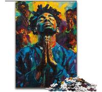 1000Pc Adults Jigsaw Puzzle Black Man Impossible Jigsaw Puzzles for Adults Gift DIY Fun Suitable for Home Living Room Office Decoration (Size 50x75cm)