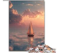 1000Pc Adults Jigsaw Puzzle Boat on The Lake Puzzles for Adults 50X75CM Brain Teaser & Home Decor, Perfect