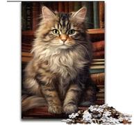 1000Pc Adults Jigsaw Puzzle Book Cat 1000 Piece Jigsaw Puzzles for Adults Ideal Holiday Or Birthday Gift, Party Game Toy Size 26X38CM