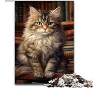 1000Pc Adults Jigsaw Puzzle Book Cat 1000 Piece Jigsaw Puzzles for Adults Ideal Holiday Or Birthday Gift, Party Game Toy Size 50X75CM