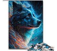 1000Pc Adults Jigsaw Puzzle Border Collie Dog 1000 Piece Jigsaw Puzzles for Adults Ideal Holiday Or Birthday Gift, Party Game Toy Size 26X38CM