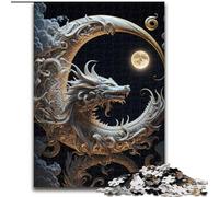1000Pc Adults Jigsaw Puzzle Brave Dragon Jigsaw Puzzles 1000 Pieces for Adults Fun Present & Activity for Home size 50x75cm