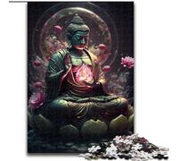 1000Pc Adults Jigsaw Puzzle Buddha Jigsaw Puzzle Made of cardboard,Ideal for And Family Fun for Holidays, Birthdays 1000pcs(26x38cm)
