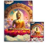 1000Pc Adults Jigsaw Puzzle Buddha Puzzles for Adults Brain Teaser Game, Interactive Family Game, Suitable for Ages 14+ 50x75CM/19.68x29.52inch