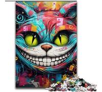 1000Pc Adults Jigsaw Puzzle Cat Graffiti Puzzles 1000Pieces for Adults Family Activity Game for Teenager, DIY Home Decor Brain Teaser Gift (Size 26x38 cm)