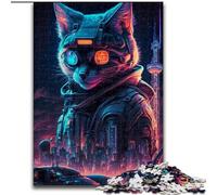 1000Pc Adults Jigsaw Puzzle Cat Human Impossible Jigsaw Puzzles for Adults size 50x75cm Challenging DIY Brain Teaser, Perfect Family Game Or Decorative Gift
