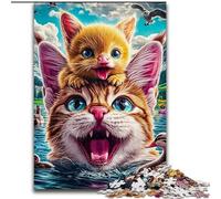 1000Pc Adults Jigsaw Puzzle Cats And Kittens Made of cardboard, for Parents, Lovers, Friends - Age 14+ size 38x26CM for Birthday Holiday Christmas