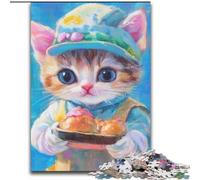 1000Pc Adults Jigsaw Puzzle Chef Cat Jigsaw Puzzles for Adults 50X75CM Birthday Gift Idea, Challenging Brain Teaser Game