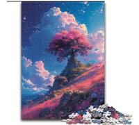 1000Pc Adults Jigsaw Puzzle Cherry Blossom Scenery Made of Wood, Ideal for Family Fun, Relaxation 50x75cm for Teenager & Family Fun