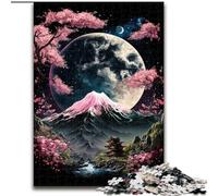 1000Pc Adults Jigsaw Puzzle Cherry Blossoms Mount Fuji Puzzles for Adults size 50x75cm for Mother'S Day, Birthdays, Christmas