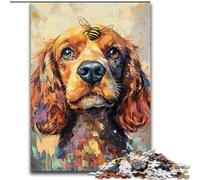 1000Pc Adults Jigsaw Puzzle Cocker Spaniel Graffiti 1000Pc Adults Jigsaw Puzzle Educational & Fun Indoor Game for Home Decor 50X75CM