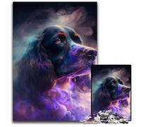 1000Pc Adults Jigsaw Puzzle Cocker Spaniel Nebula Impossible Jigsaw Puzzles for Adults Perfect Home Or Office Decor, Ideal 26X38CM/10.23x14.96inch