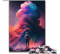 1000Pc Adults Jigsaw Puzzle Color Astronaut Made of Wood, Ideal for Family Fun, Relaxation 50x75cm for Teenager & Family Fun