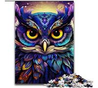 1000Pc Adults Jigsaw Puzzle Color Owl 1000 Pieces Puzzles for Adults Family Interactive Game, Brain Teaser Gift, Educational Toy 50x75cm