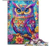 1000Pc Adults Jigsaw Puzzle Color Owl cardboard Jigsaw 26X38CM for Parents, Lovers, Friends - Age 14+