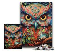 1000Pc Adults Jigsaw Puzzle Color Owl Difficult Puzzles for Adults 26x38 cm Brain Challenge Gift, Educational Activity for Teenagers