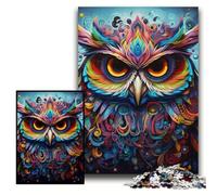 1000Pc Adults Jigsaw Puzzle Color Owl Jigsaw Puzzles for Adults 26x38 cm Perfect for Family Fun on Christmas, Thanksgiving, Birthdays & Easter