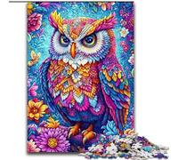 1000Pc Adults Jigsaw Puzzle Color Owl Jigsaw Puzzles for Adults 26X38CM Birthday Gift Idea, Challenging Brain Teaser Game