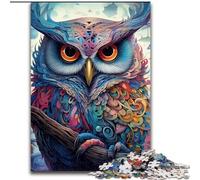 1000Pc Adults Jigsaw Puzzle Color Owl Puzzle 1000Pieces Jigsaw Family Activity Game, Home Decor Wall Art (Size 26x38 cm)