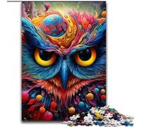1000Pc Adults Jigsaw Puzzle Color Owl Puzzles 1000Pieces for Adults Family Activity Game for Teenager, DIY Home Decor Brain Teaser Gift (Size 26x38 cm)