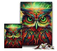1000Pc Adults Jigsaw Puzzle Color Owl Puzzles for Adults 26x38 cm Educational Brain Teaser, Artistic Home & Office Decor, 14+ Age