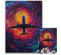 1000Pc Adults Jigsaw Puzzle Color Plane Cardboard Puzzles Fun Games, Is Ideal As A Gift for The Whole Family for for Age 14 26X38CM