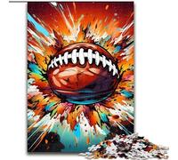 1000Pc Adults Jigsaw Puzzle Colorful American Football 1000Piece Puzzle Gift DIY Fun Suitable for Home Living Room Office Decoration (Size 50x75 cm)