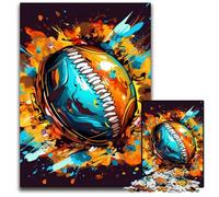 1000Pc Adults Jigsaw Puzzle Colorful American Football Puzzles for Adults Creative Family Game & Home Decor, for Teenagers 50x75CM/19.68x29.52inch
