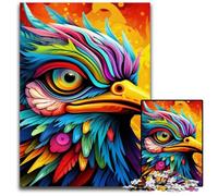 1000Pc Adults Jigsaw Puzzle Colorful Art Bird Wooden Jigsaw Puzzles for Teenagers & Teens, Ideal Birthday 50x75CM/19.68x29.52inch