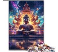 1000Pc Adults Jigsaw Puzzle Colorful Art Buddha Impossible Jigsaw Puzzles for Adults size50x75cm Challenging Brain Teaser for Teenagers, Family Game Night Fun